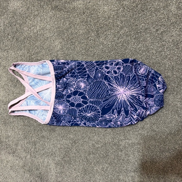 Snowflake Leotard size child medium doodles design blue and pink - Picture 6 of 9